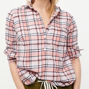 J.Crew classic popover flannel shirt